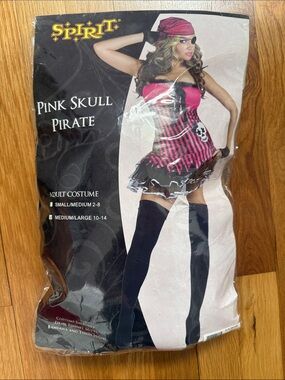Spirit Pink Skull Pirate Costume - Pink and Black